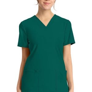 Cherokee Achieve Women's 2-Pocket V-Neck Top